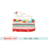 Lamb on a Quilt Stack SVG